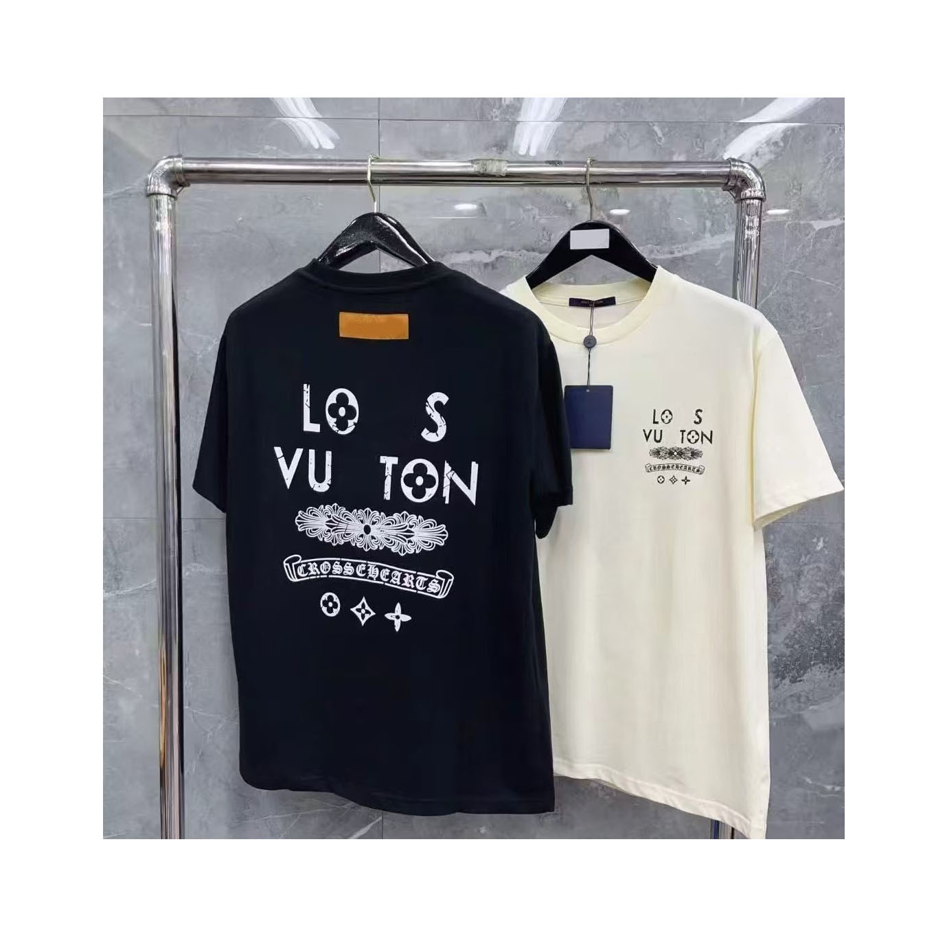 Men's T-Shirts men designer t-shirt mens and womens shirt fashionable letter printed round neck black and white short sleeved t-shirt