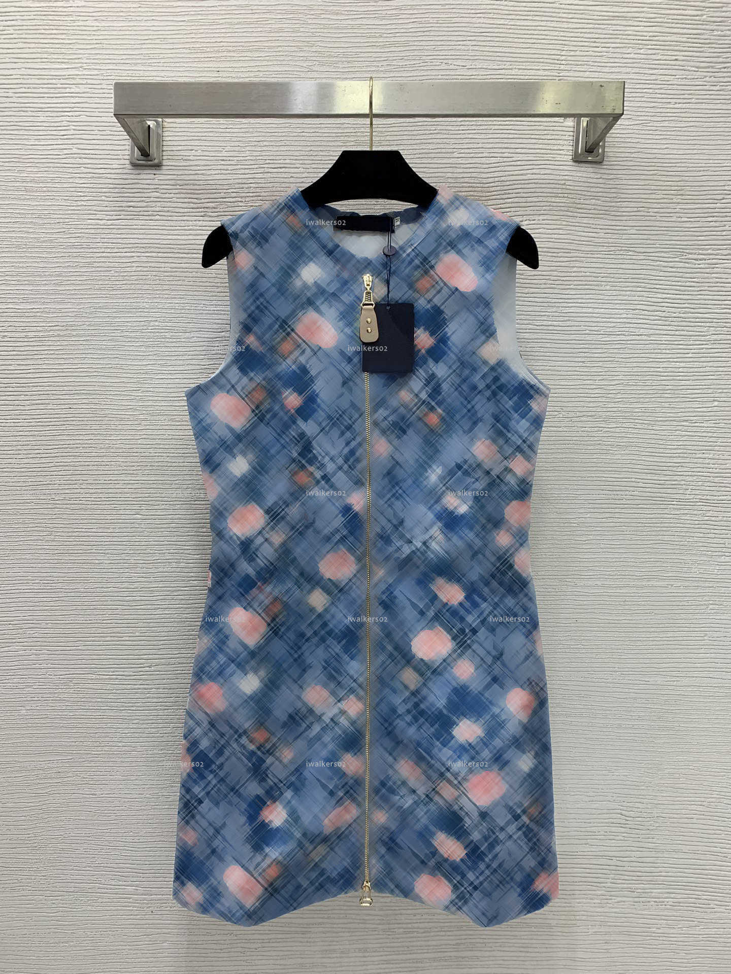 Classics Crew neck women dress Summer lady dresses women designer clothes sleeveless vest denim floral skirt A015X01N073-image-1103787091