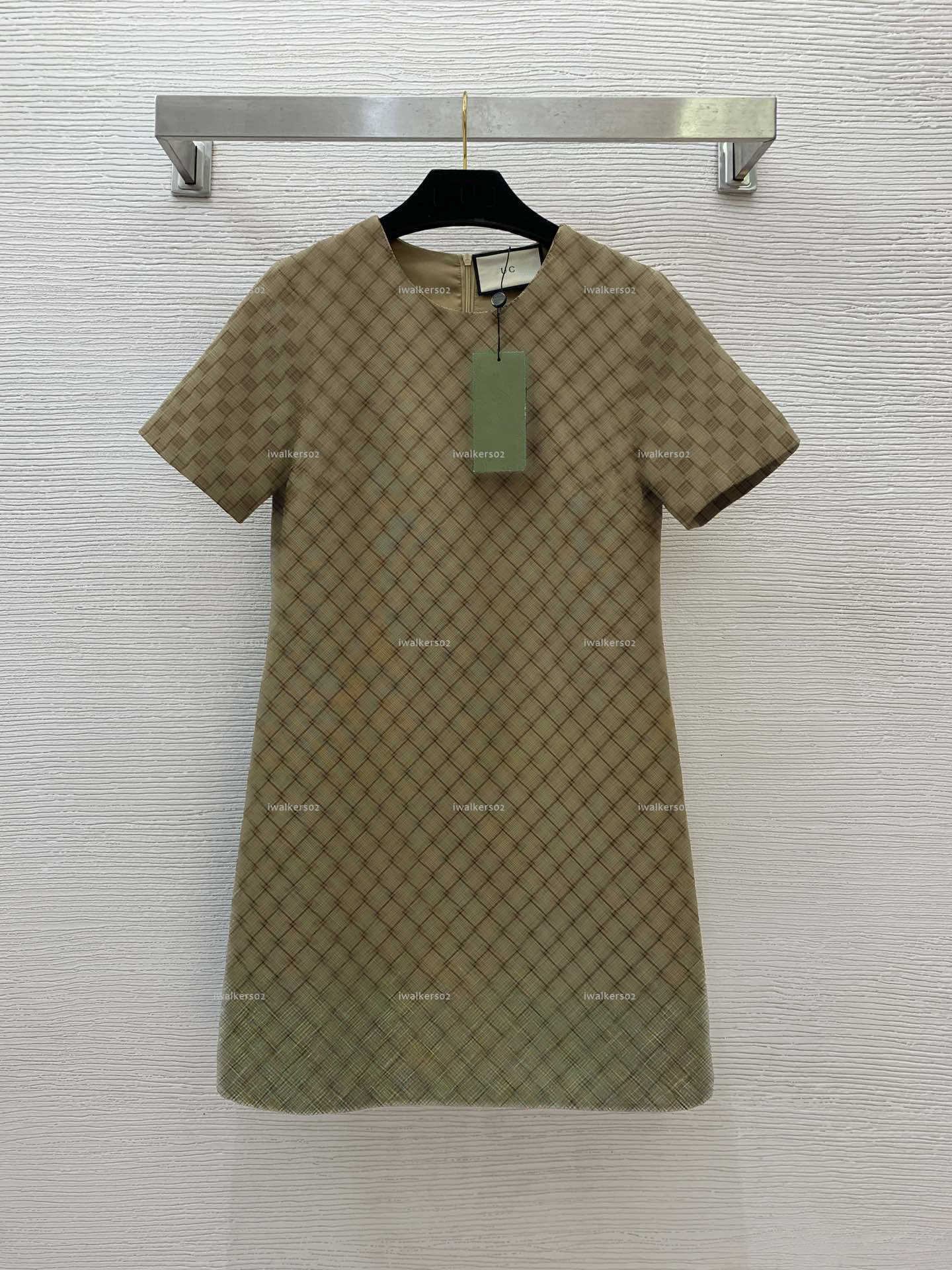 Classics Crew neck women dress Summer lady dresses women designer clothes short-sleeve skirt A034X01N044-image-1105615752