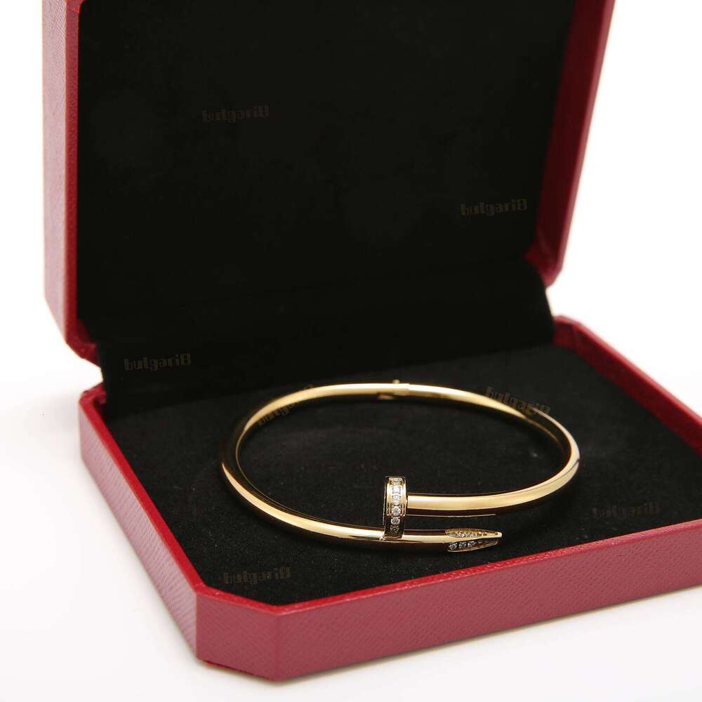 Luxury Nail Design Bracelet 18k Gold Plated Designer Bangle Bracelet Women Fashion Jewelry Valentine Gift with Box