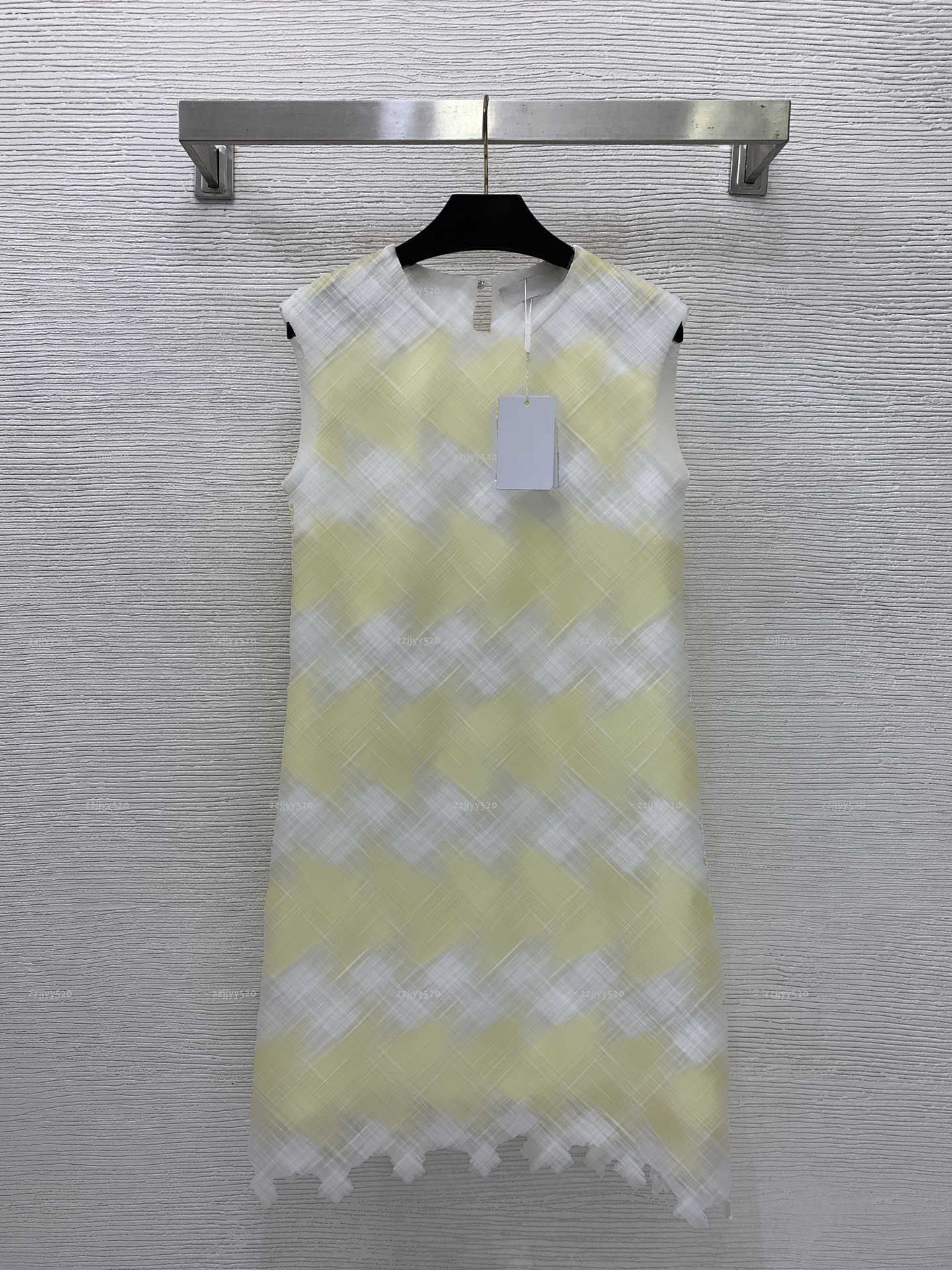 Brand round neck women dress Summer lady dresses women designer clothes small A-line sleeveless vest skirt A1026X01N073-image-1103781779