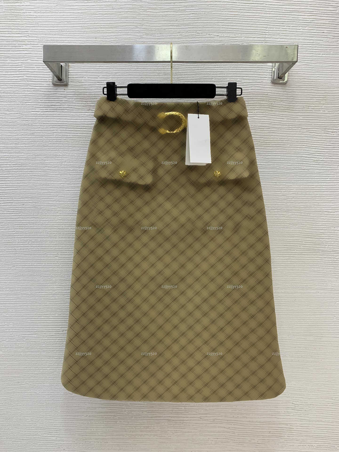 Brand retro women dress Summer lady dresses women designer clothes flip pocket high waist mid length skirt with waist belt A069X02N049-image-1103784569