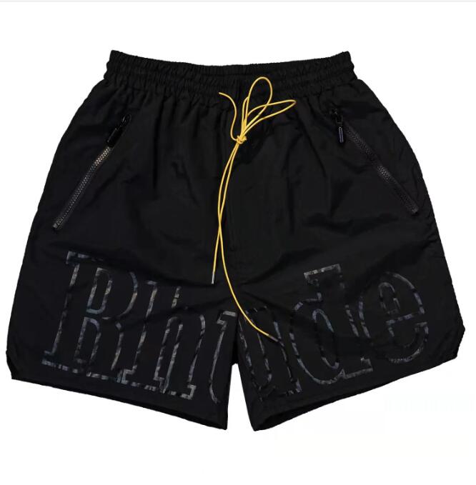 2026 Classic Men's Shorts Blue Gray Black Drawstring Patchwork Breeches Men Women Classic Logo Embroidery Mertra With Tags