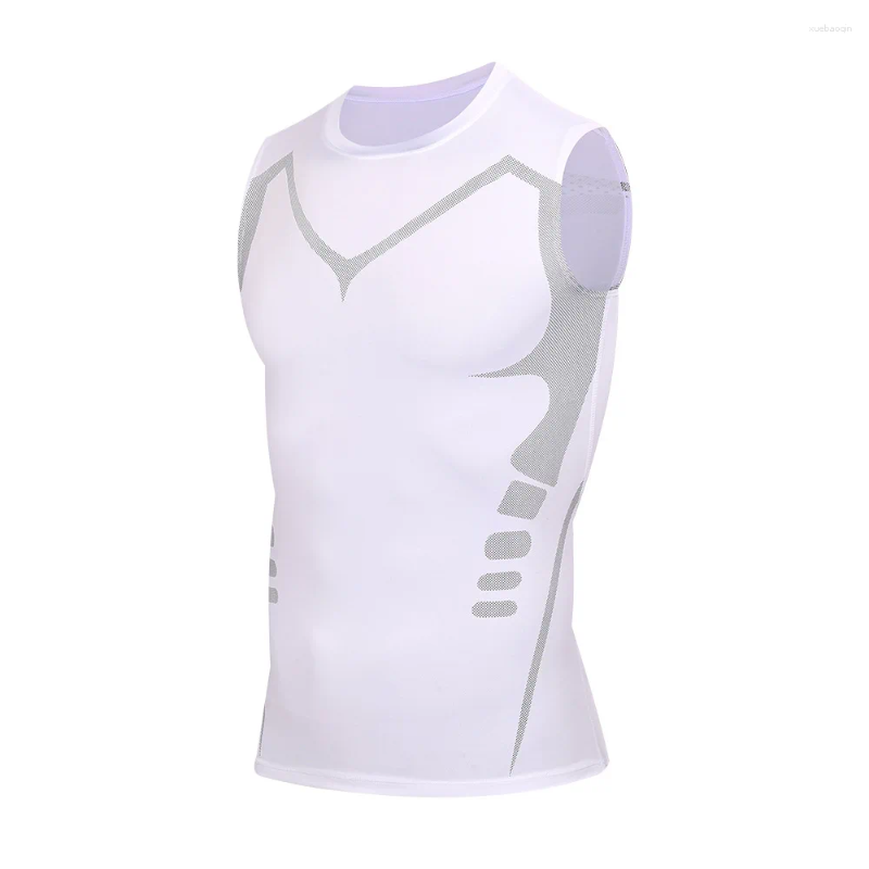 Mens Tank Tops Compression Top Men Gym Shirt Sleeveless Quick Dry Printing Sportswear Male Fitness Bodybuilding Vest Workout Muscle $14