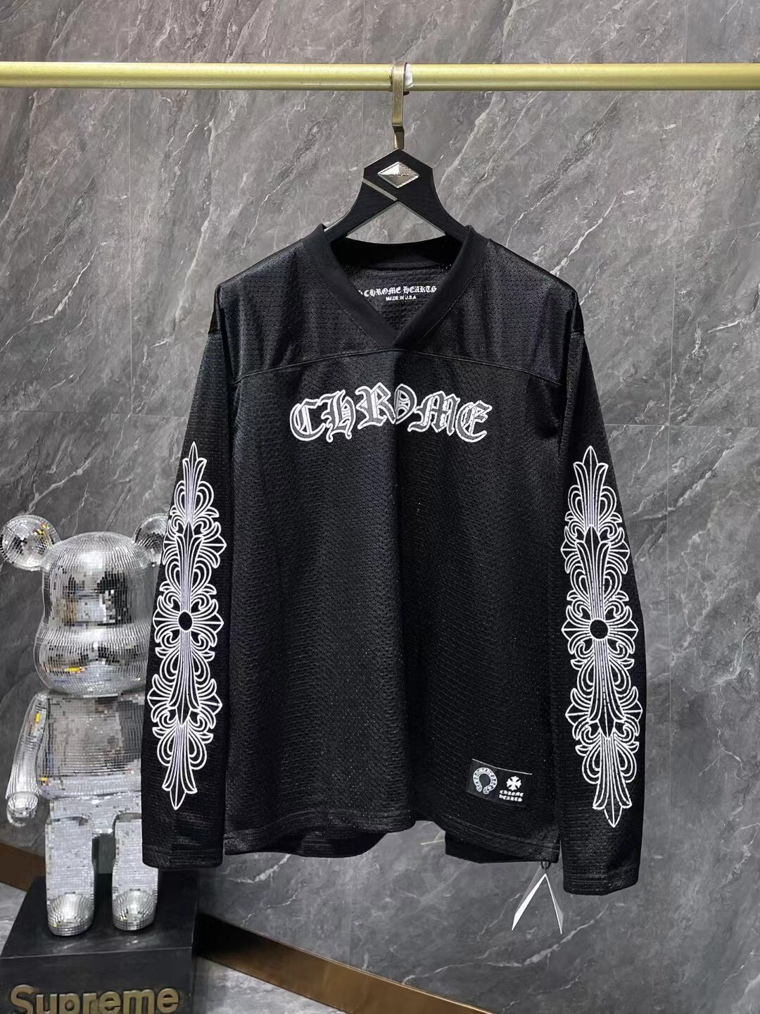 ch designer men t shirts for women luxury Chrome jersey mattyboy limited edition flower arm ice hockey long slee b60