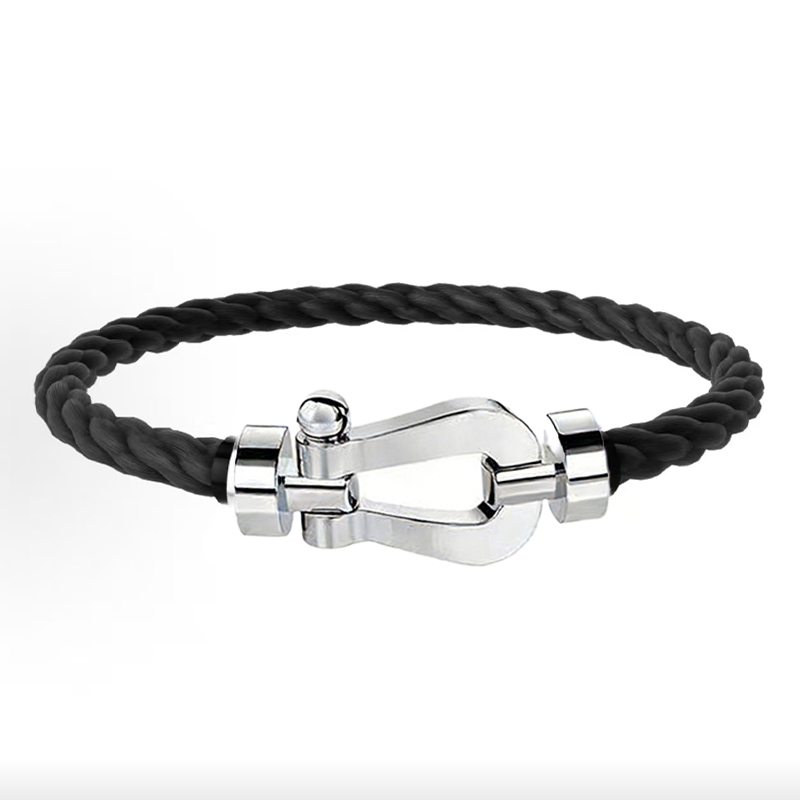 Women's Designer Jewelry Luxury Brand Freed Bracelet High Quality Stainless Steel Horseshoe Buckle Nylon Rope Bracelet for Men