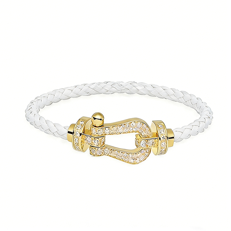 Brand Freed Bracelet Luxury Diamond Horseshoe Buckle Rope Bracelet High Quality Stainless Steel Designer Jewelry Gift