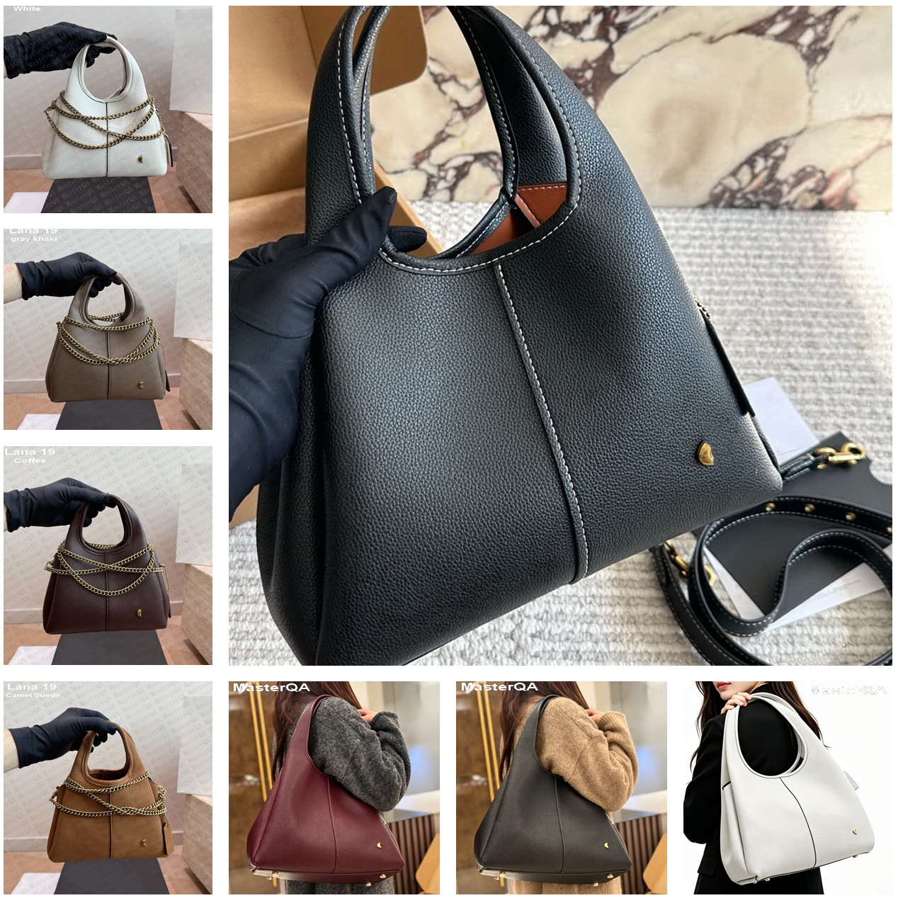 Haute qualité Lana 23 sac à bandoulière concepteur femmes sacs à main Lana 19 Mini chaîne fourre-tout bandoulière seau sacs en cuir marron luxe d