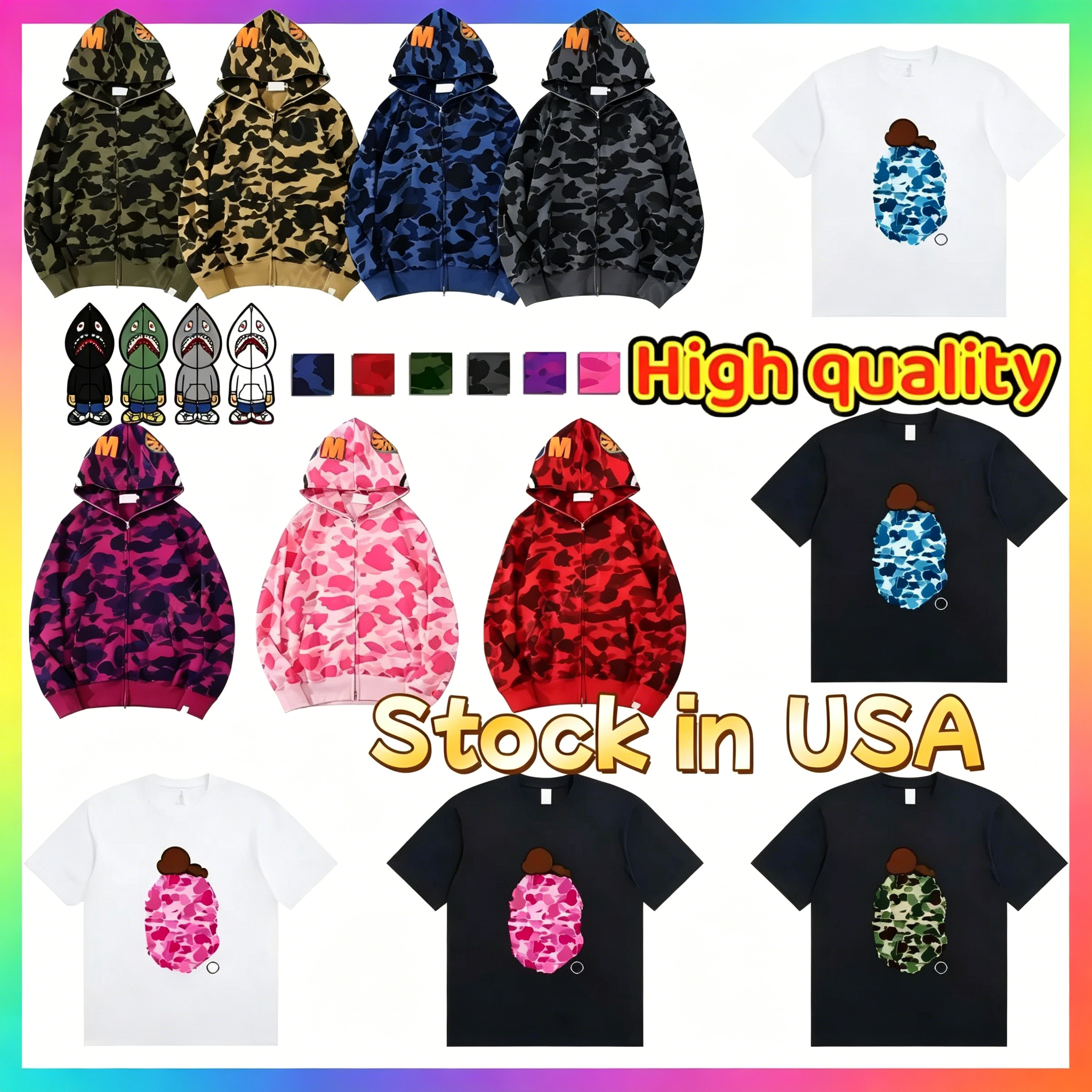 Designer Mens Hoodies t shirt Full Zip Up Jackets Men Women Sweetwear Jacket Pattern Hoodie Sweatshirts For Male Colors unisex tracksuits w3