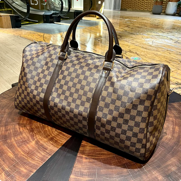 10A Top Quality New Men 55CM Duffle Bag Women Travel Bags Hand Lage Travel Bags Men Pu Leather Handbags Large CrossBody Bags Totes Purse M41414