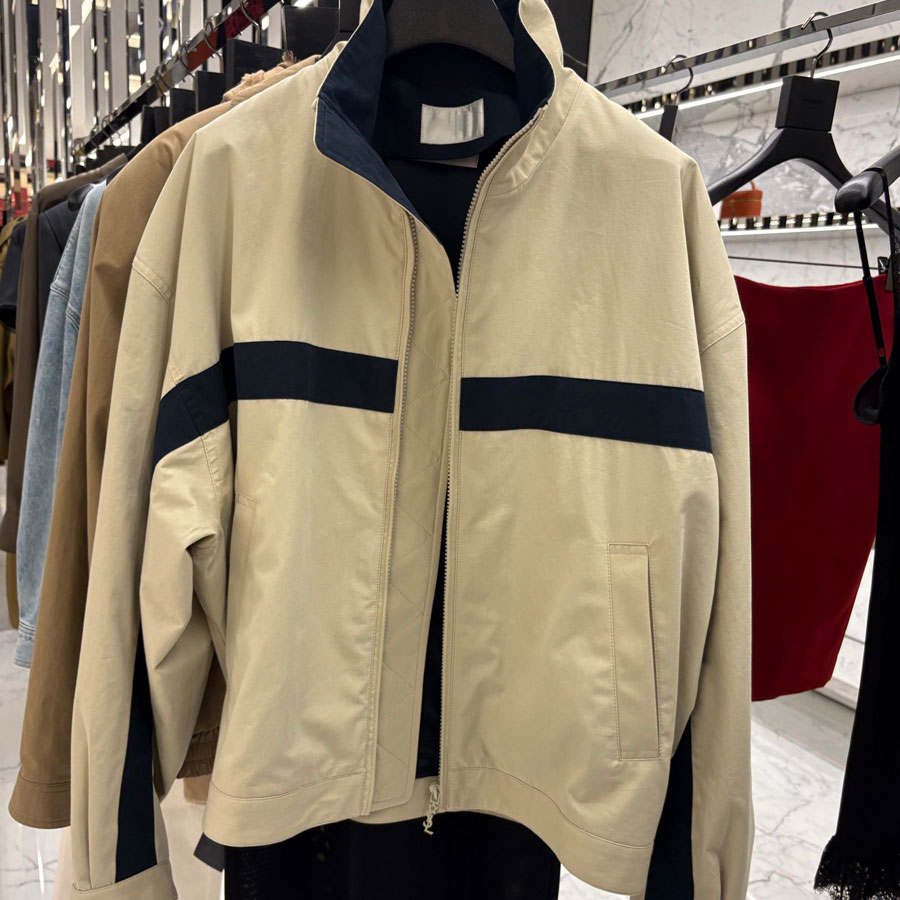 new 2026 Khaki Fashion Casual high end women's jacket Baseball uniform classic Zipper jacket pockets coat womens Luxury Designer coat style Spo