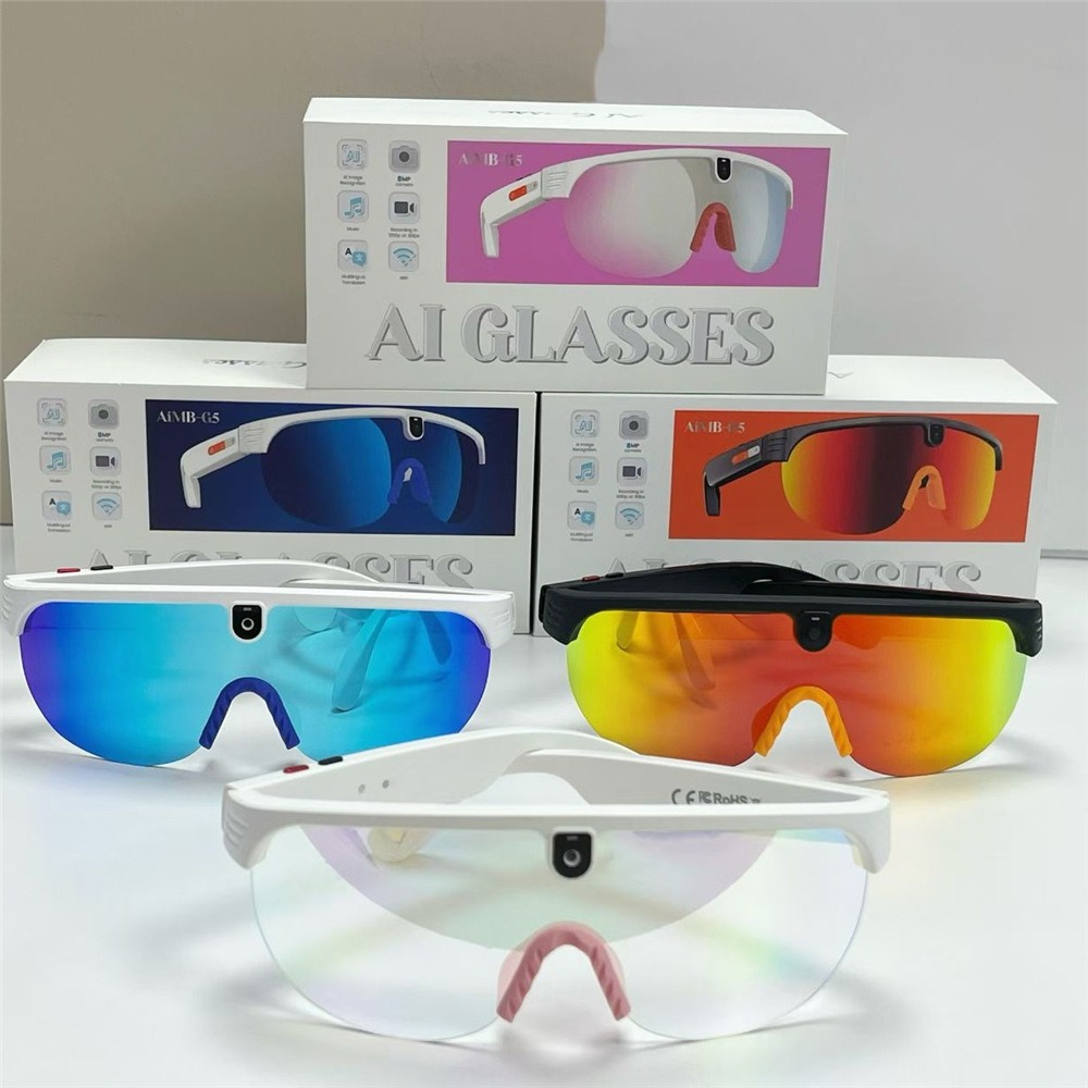 2026 New AI Smart Glasses with Camera Bluetooth Glasses for Outdoor Cycling, Sun Protection, Smart Translation, Bluetooth-image-1103792382