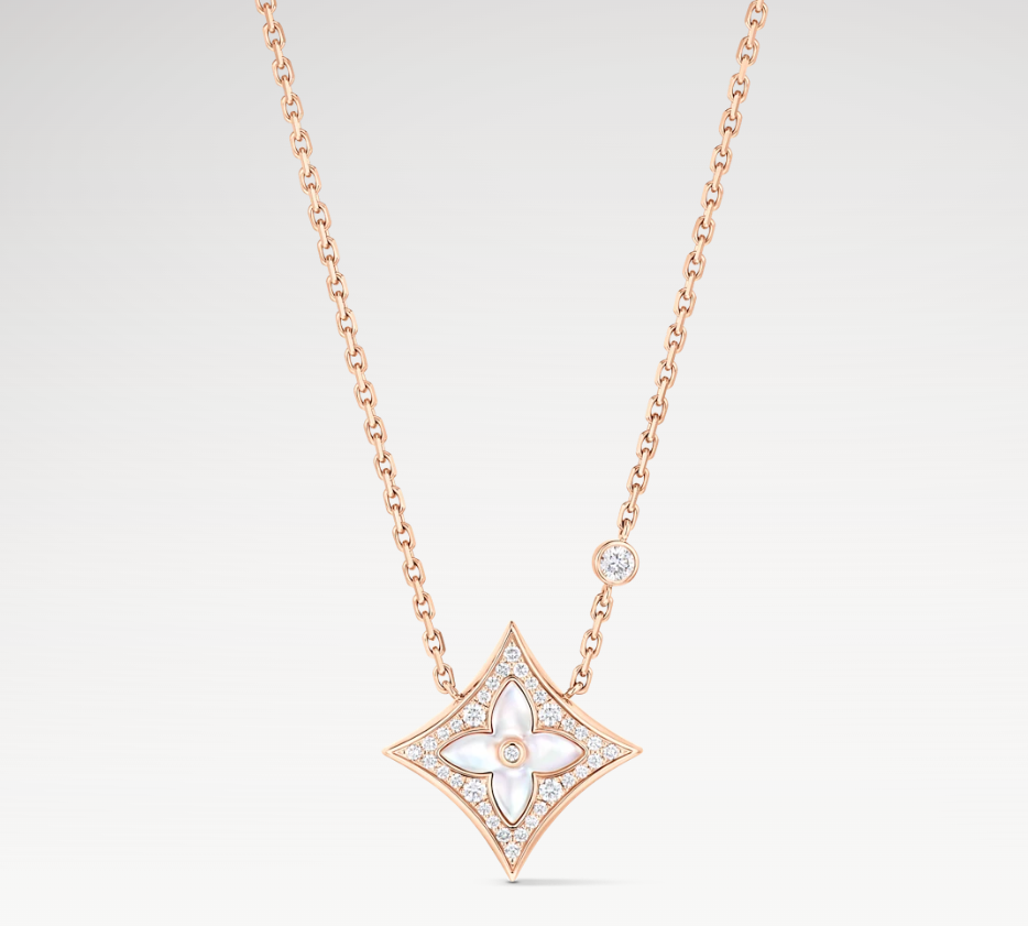 With BOX Brand Popular Luxury Pendant Necklaces Diamond STAR Jewelry Crystal 18K Gold Plated Brand Necklace Choker Chains Wedding Party Jewelry