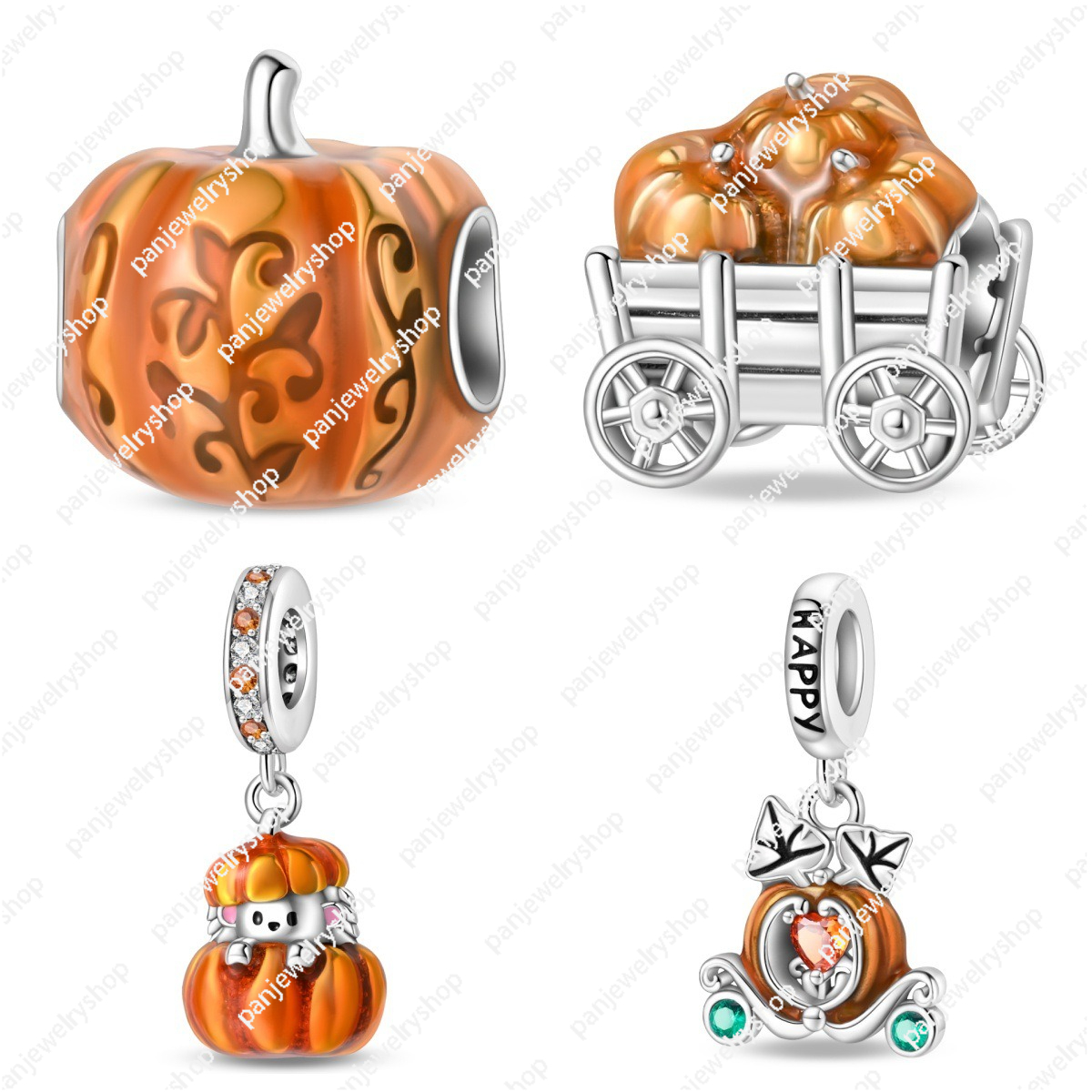 New Pumpkin Hedgehog Pendant Beads Silver Jewelry DIY Jewelry Accessories Bracelet Charm Material