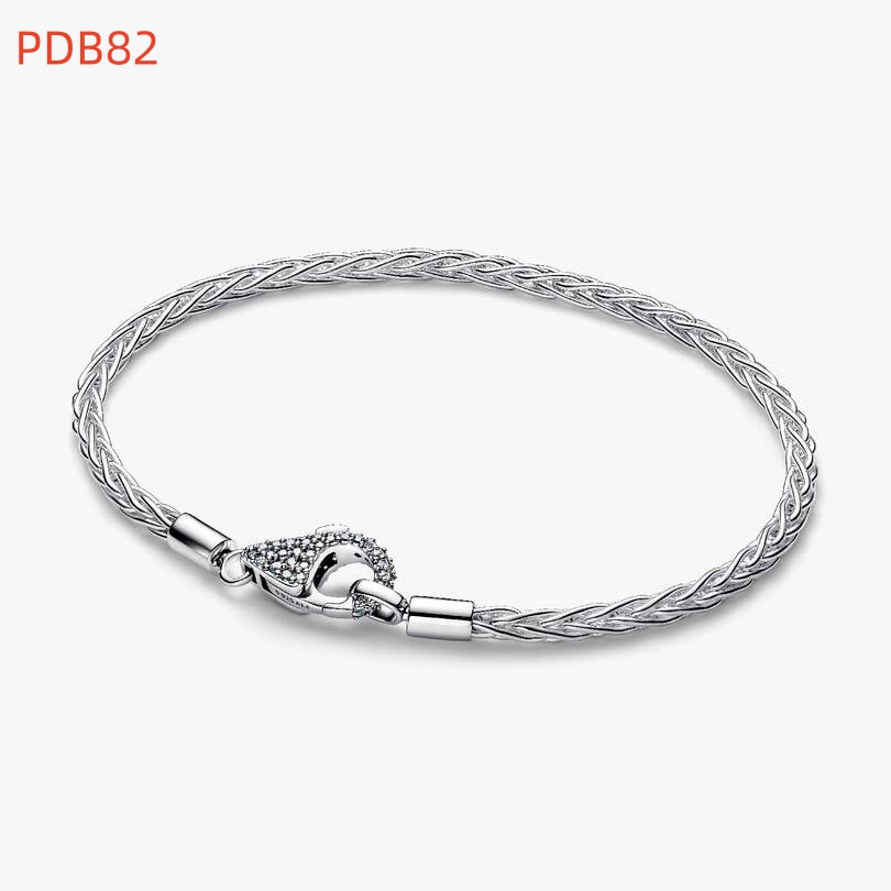 New Fashion Women Lover Silver Gold Stainless Steel Copper Whtie Zircon Round Love Letter Snake Blue Butterfly Heart Chian Bracelets Jewelry A Gi-image-1103795045