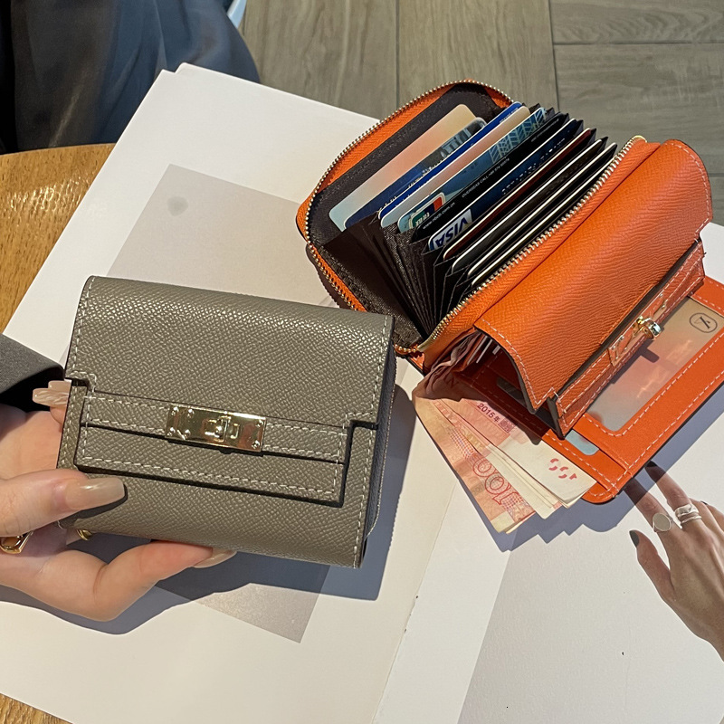 designer wallet Multifunctional women short wallet 2026 new model highend niche design large capacity multicard slot wallet Fashion card bag