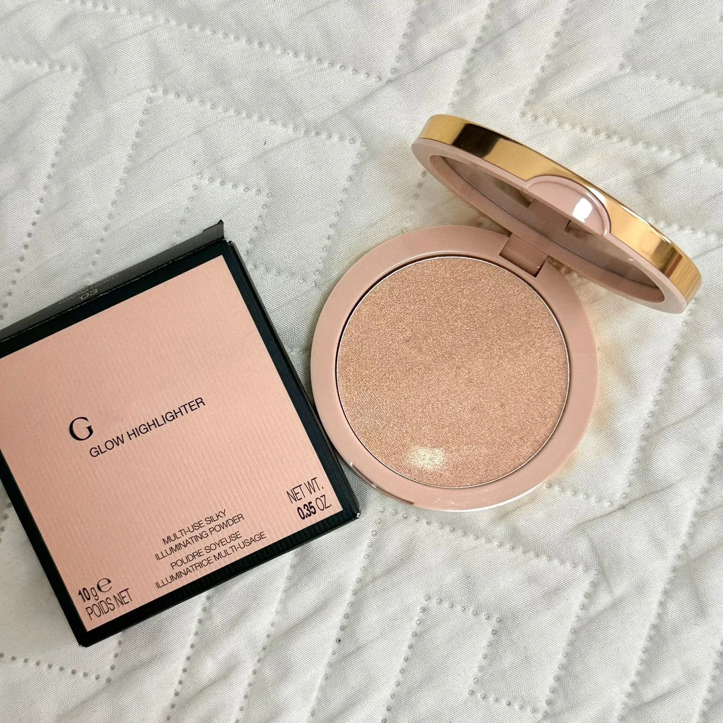 Brand Glow Highlighter Multi-use Silky Illuminating Powder 10g Poudre Soyeuse Illuminatrice Multi-usage Shades Sunrise Gold Frosted Lilac Warm Go-image-1103749157