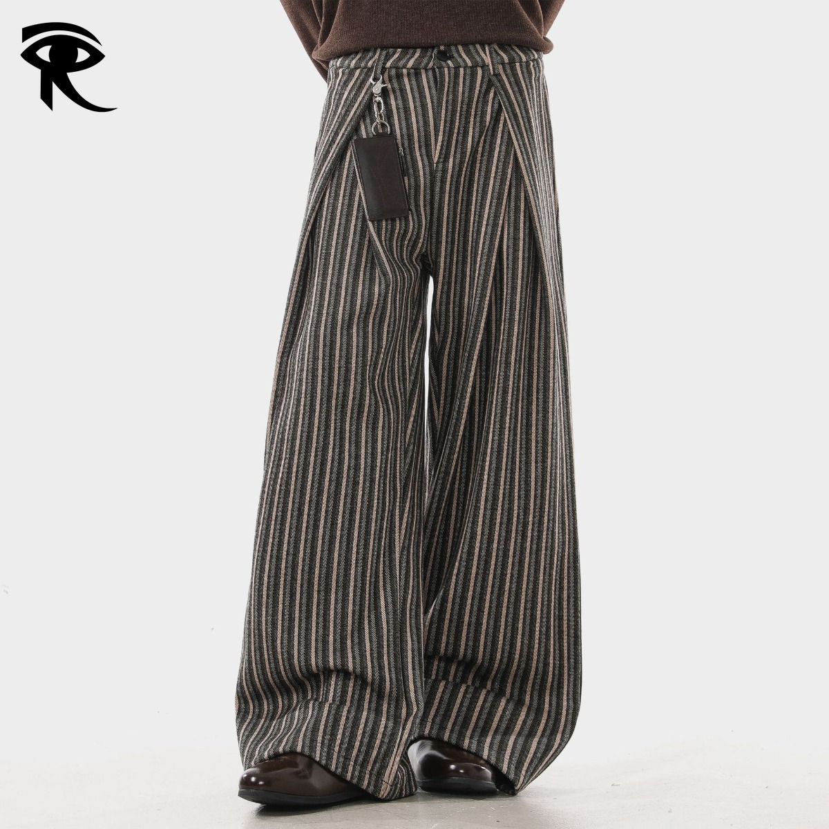 Pantalon de costume plissé à rayures vintage pour femme, tendance urbaine, streetwear, pantalon de trajet, coupe slim, unisexe, pantalon décontra