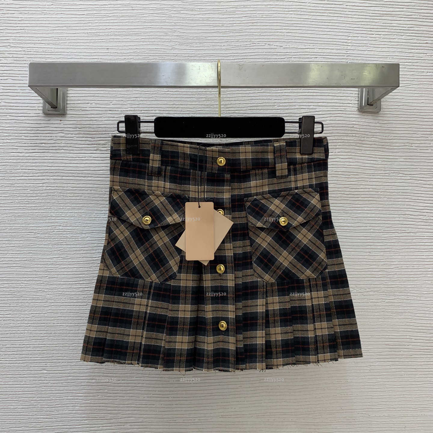 Brand British-style women dress Summer lady dresses women designer clothes college style double pocket high waist pleated skirt A078X02N050-image-1103784453