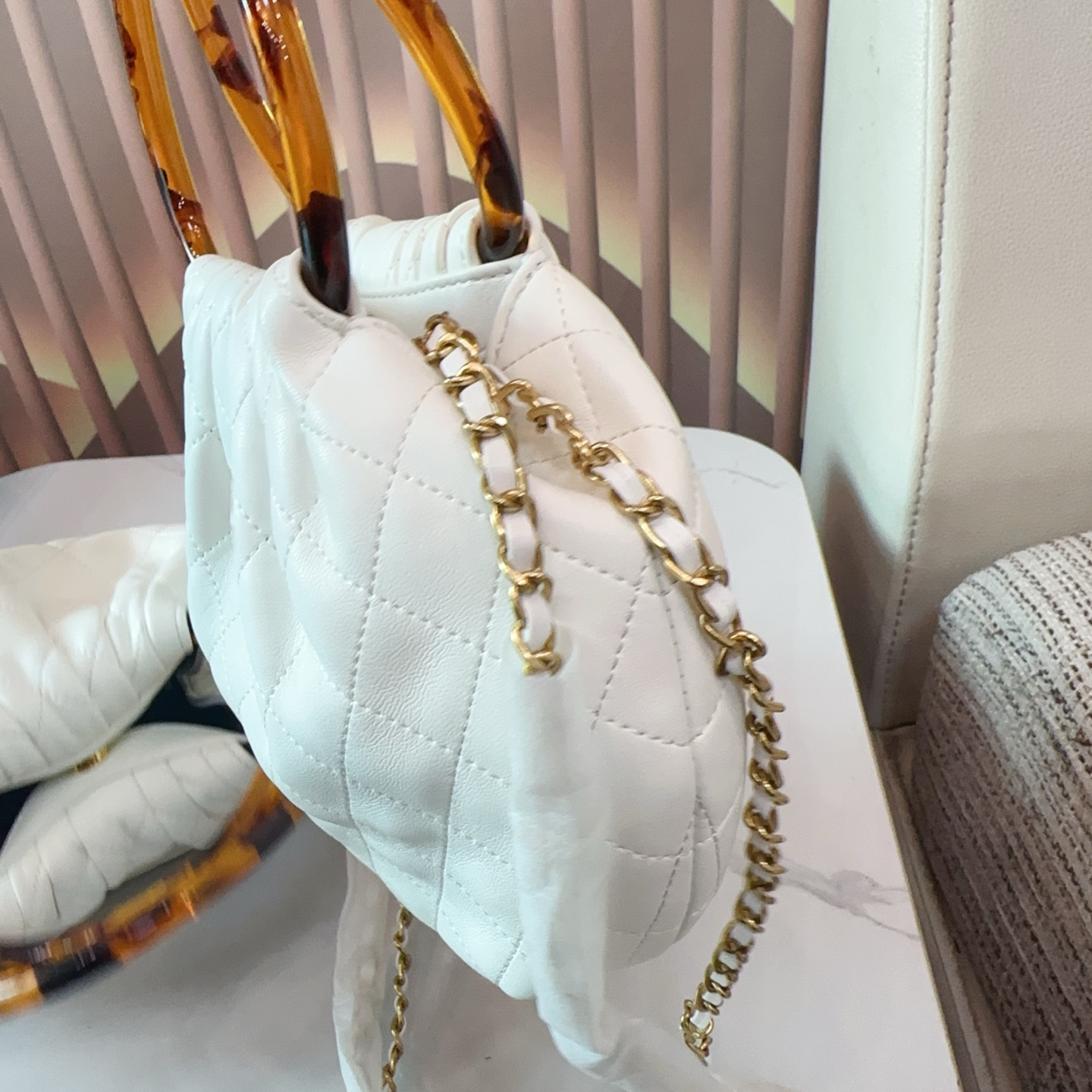 ZOJ Sac seau multicolore avec poignée en anneau en acrylique, sac à bandoulière décontracté de voyage quotidien en 2 tailles