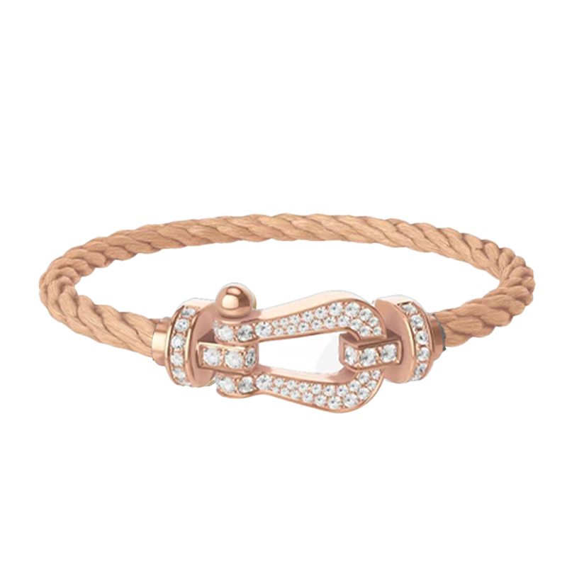 Couple marque libéré Bracelet de luxe en acier câble fer à cheval boucle Bracelet de haute qualité 18k or Rose bijoux de créateur