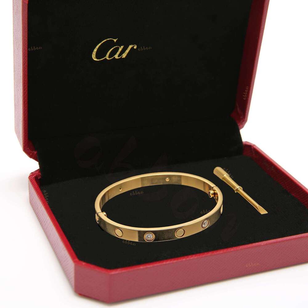 High Quality 18K Gold Love Bangle Screw Design Luxury Designer Jewelry Diamond Bangle Size 15-22 Bracelet L260522