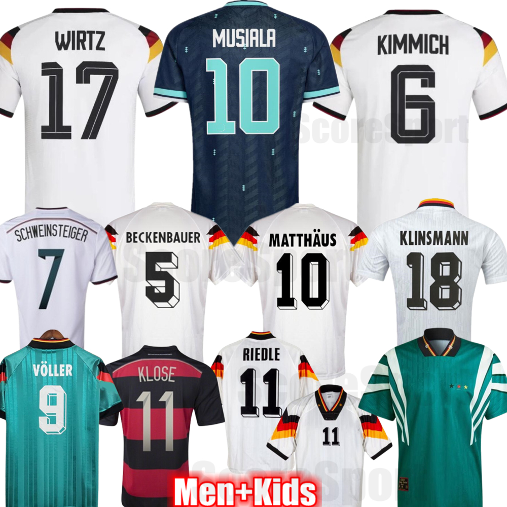 DFB Soccer Jersey 2026 Germany World Cup Retro Football Shirt MATTHAUS Beckenbauer 1990 92 94 96 KROOS Deutschland 5XL WIRTZ MUSIALA Kids Kit Lon-image-936999881