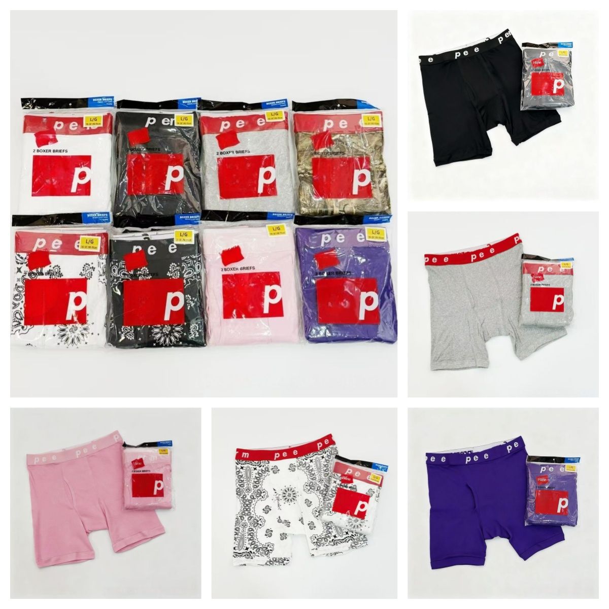 Designer men underwear Luxury brand Letter-print cotton long pants style boxer pants Men streetwear fashionable hip hop style Long boxer shorts-image-1103888677