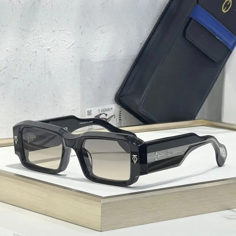 NEW T-HENRI ROSSI Designer Sunglasses TOP Quality Fashion UV400 Shades Photochroromic Acetate Classic Luxury Sunglasses Men Women With Original Box