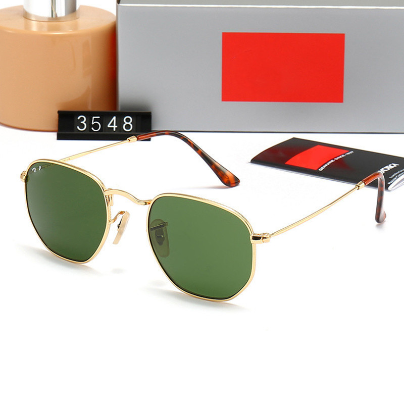 RB sunglasses Women Luxury Sunglasses Designer RB3548 Round Metal for Mens Casual Fashion Eyeglasses Street Style Sunglass Outdoor Beach Sun Glasses