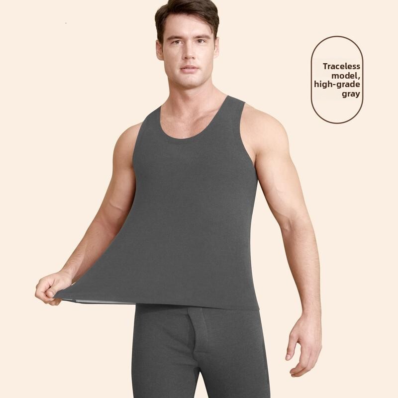 100% Wool Filled Men's Thermal Winter Women's De Rong Three-Layer Base Layer Vest Versatile Style-image-1103925506