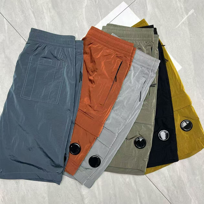 Mens Glossy Metal Nylon Casual Shorts Y2K Retro Hip Hop Streetwear Relaxed Fit Drawstring Lightweight Summer Loose Casual Bottoms For Men