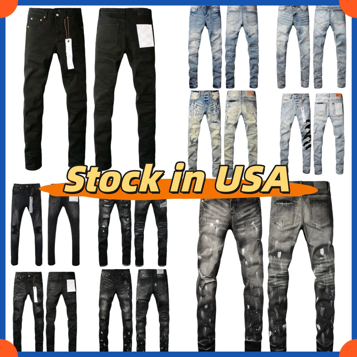 Designer Jean For Mens jeans letters Designer Pants Denim Trousers Mens purples brands jeans High Quality Straight Retro Ripped Biker Motorcycle-image-927136277