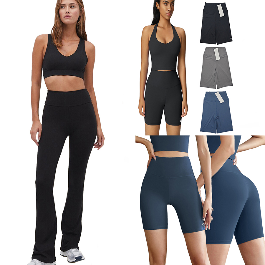 High Waist Wide Leg Pants Leggings Women Tights Fitness Bell-bottoms Yoga Elastic Leggings Push Up Gym Workout Flared Pants-image-1103963181