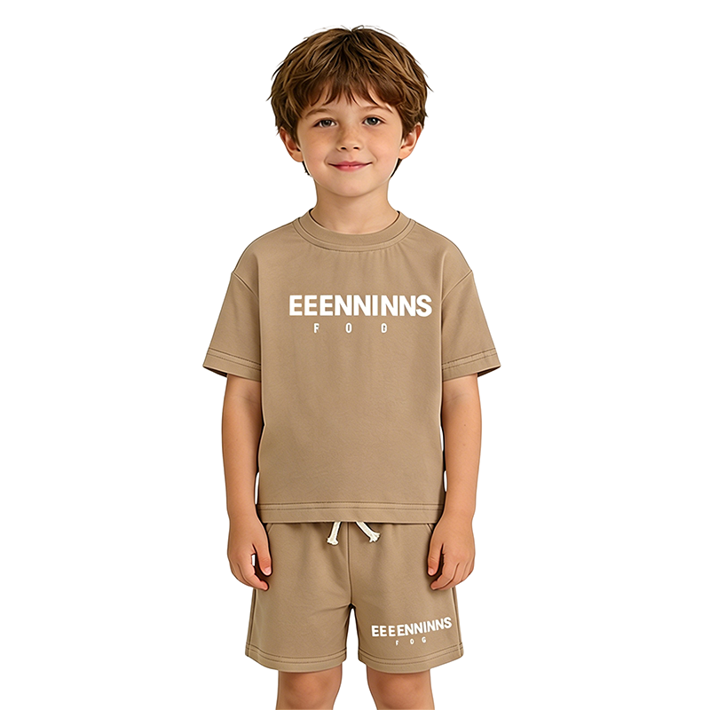 Kids Designer Clothes Set Pure Cotton Summer Fashion Short Sleeve Tracksuits Baby Boy Girl Sports Suit Outdoor 2 Piece Sets Children Luxury T Shi-image-1096201296