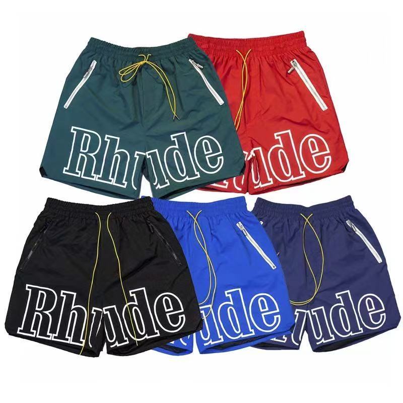 Rhude – short en maille pour hommes et femmes, décontracté, anti-lisse, hip hop, plage, respirant, pantalon de basket-ball