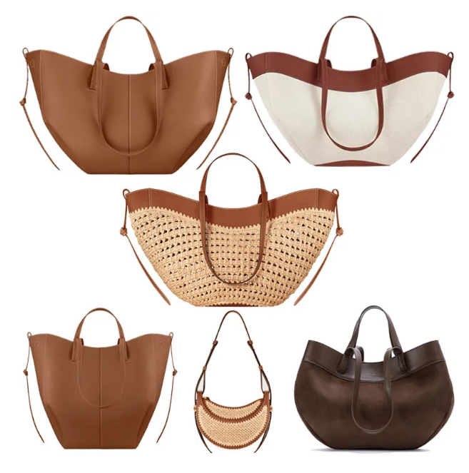 Le Cyme Bag Women luxury handbags tote pol*ne designer leather shoulder crossbody bags underarm bagsSmiling mini evening bag 33*13*22 38*17*32cm