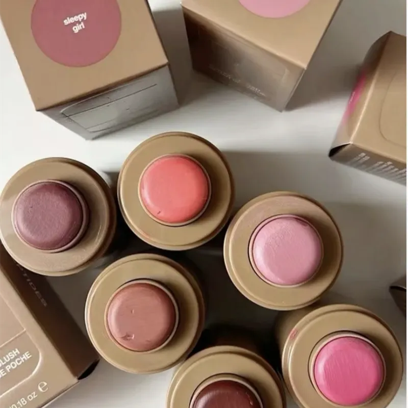New 5.3g Pocket Blush 3-in-1 Cheek Lip Tinted Moistured Blush Stick Beauty Cosmetics 7 Colors Piggy Freckle Toasted Teddy Sleepy Girl Juice Box S-image-962535333
