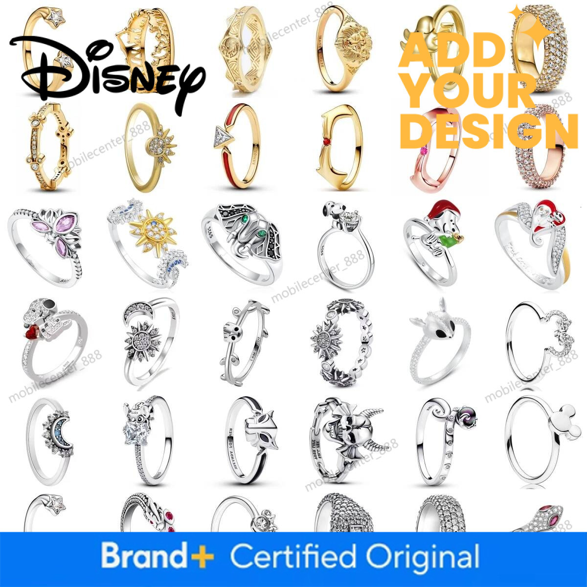 Designer Disney Jewelry 925 Sterling Silver Ring Mickey Snake Sun Moon Wedding Engagement Gift Luxury Jewelry For Women Luxury 04d3 b7f7