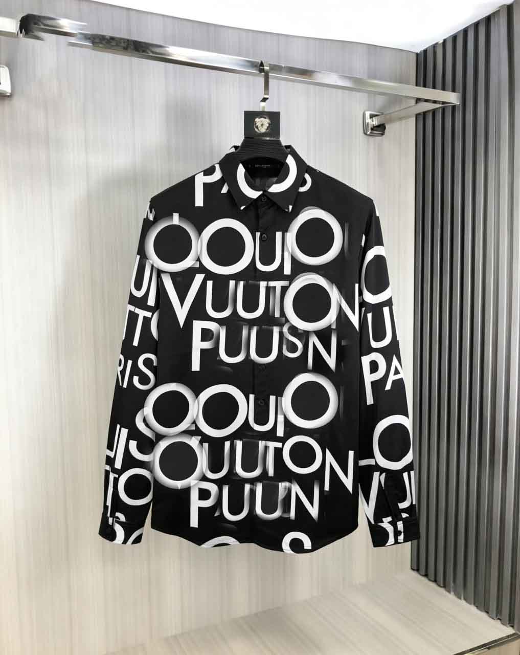 2026 Chaopai designer Mens Dress Shirt casual Slim Silk T-shirt Long sleeve Casual business clothing Sleeved Retro luxury qualityshirt men Social Bl