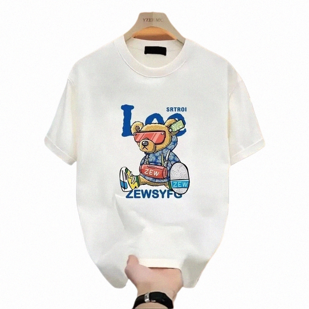 S-6XL Free Shipping mens Designer Clothes Hot New Summer Trendy Brand Pure Cotton Short-sleeve Versatile Casual Trendy Tops Matching T-shirts For-image-1103888010
