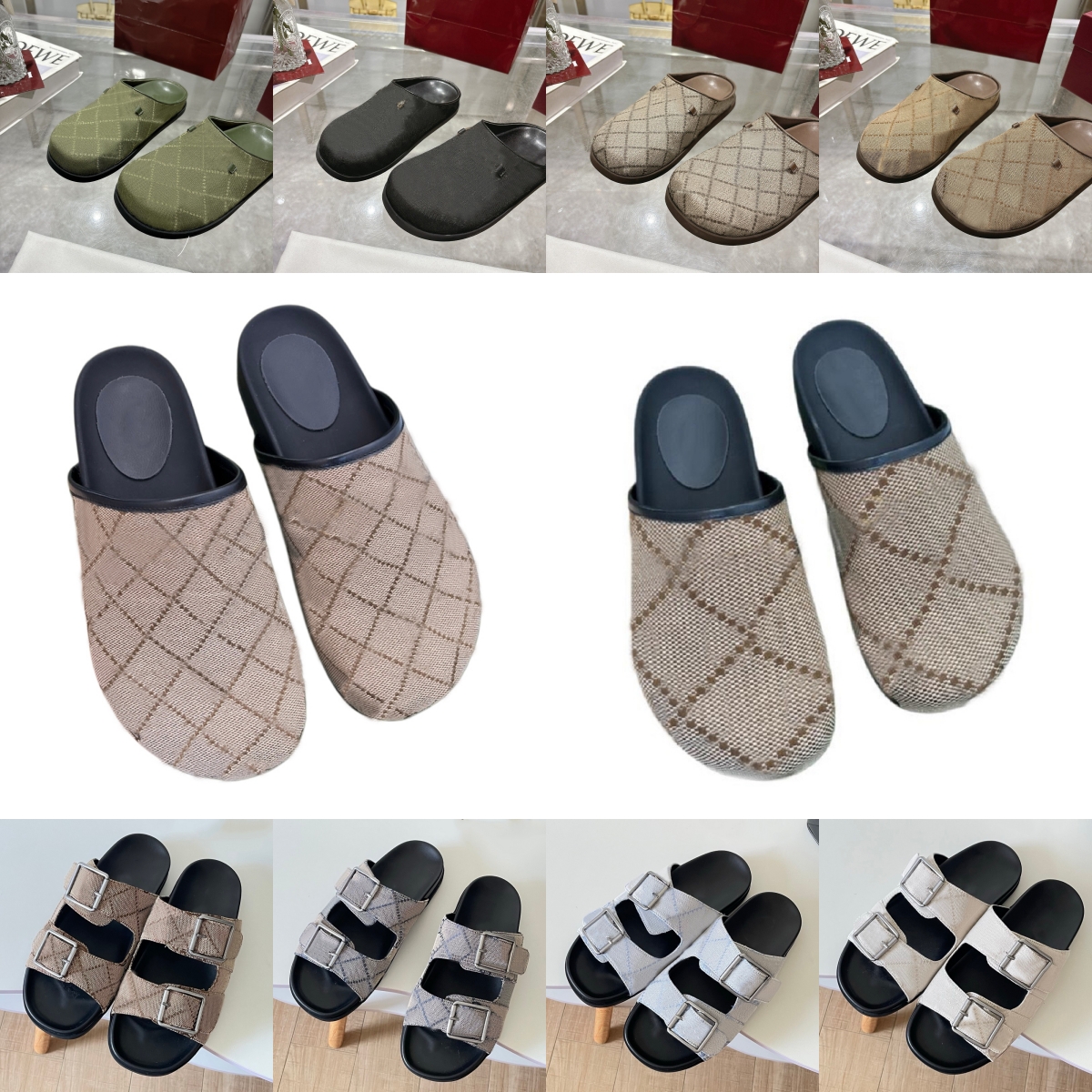Designer Sabots Sandales Pantoufles De Luxe Diapositives Mules Pour Femmes Tongs En Caoutchouc Plate-forme Creuse Sandale Éraflures Dame Beige No