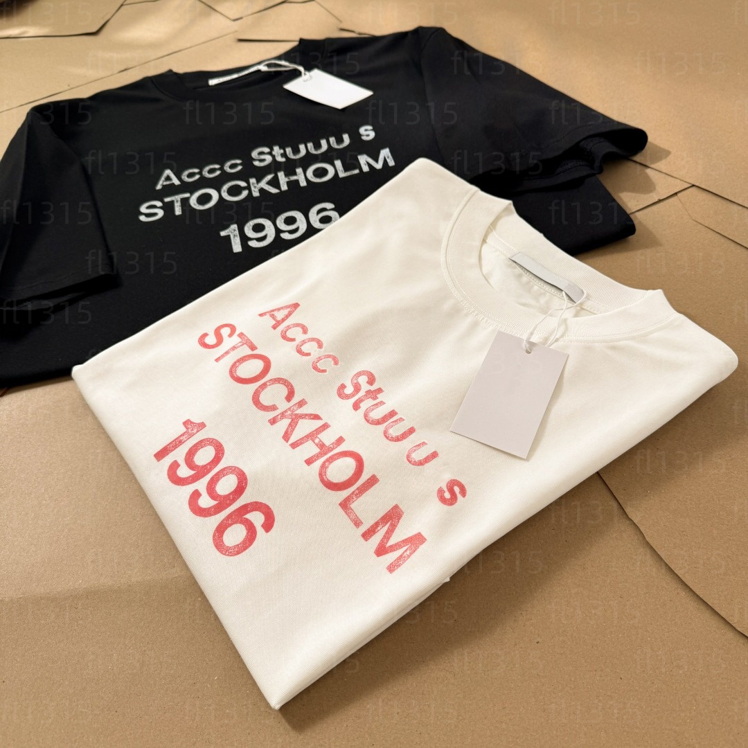 Brand T-shirt summer New Mens Womens t shirts STOCKHOLM 1996 Fashion Designers letter print Short Sleeve Tshirt absorbent breathable Clothes Casual