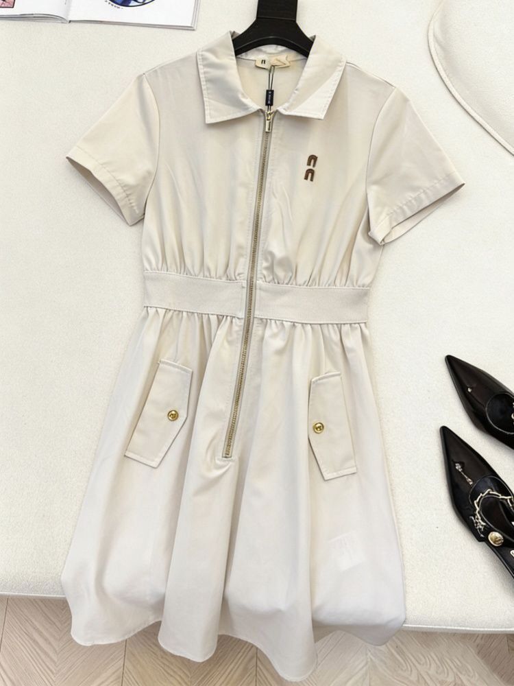 Designer Dresses Women Long Dress Luxury Short Sleeve One Piece Elastic Dresses Women -8 Mid Calf Skirt Slim Fit Skirts Girls S M L