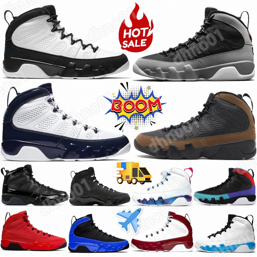 Baskets baskets chaussures de basket-ball hommes chaussure haute 9 9s front noir blanc bleu gris rouge brevet élevé violet marron taille 40-47 b2