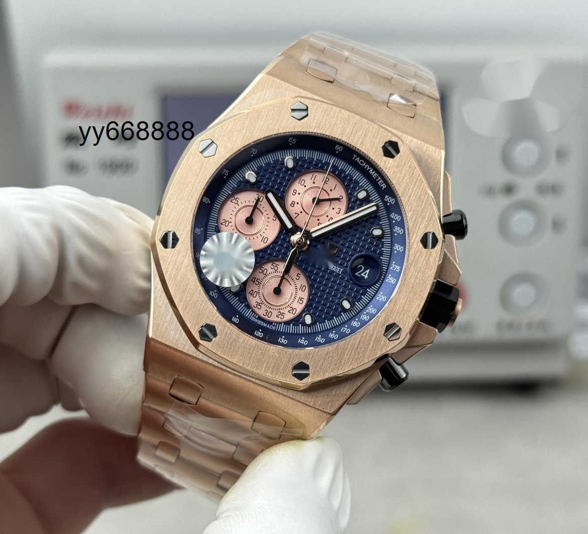 Luxury Automatic Mechanical Watch RoyalOak 26238 42mm Designer Mens Offshore Chronograph 3126 Movemen Blue Dial Watches Skeleton Wristwatch Carbon F