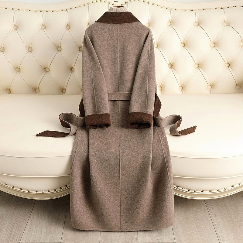 Manteau long en cachemire pour femme, manteau en laine ample, nouveau design, haut de gamme, D3819, hiver 2024
