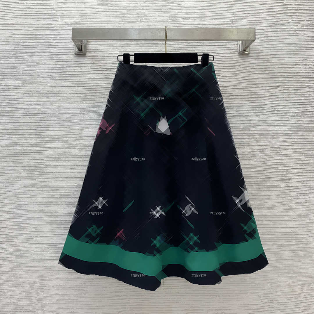 Brand stamp women dress Summer lady dresses women designer clothes large swing mid length skirt A087X02N049-image-1103933034