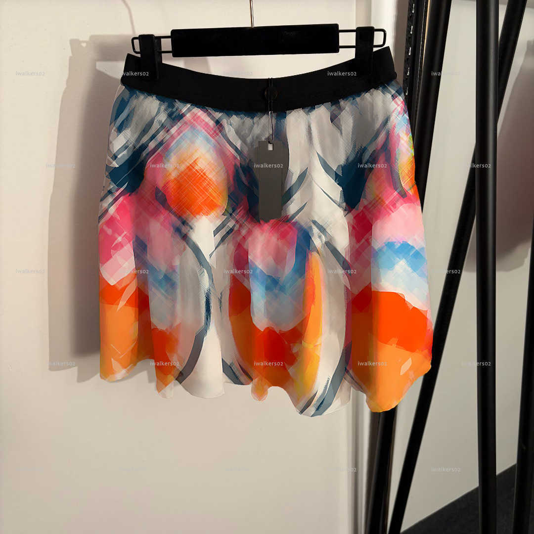 Classics retro women dress Summer lady dresses women designer clothes color blocked printed short skirt A1175X02N050-image-1103937339