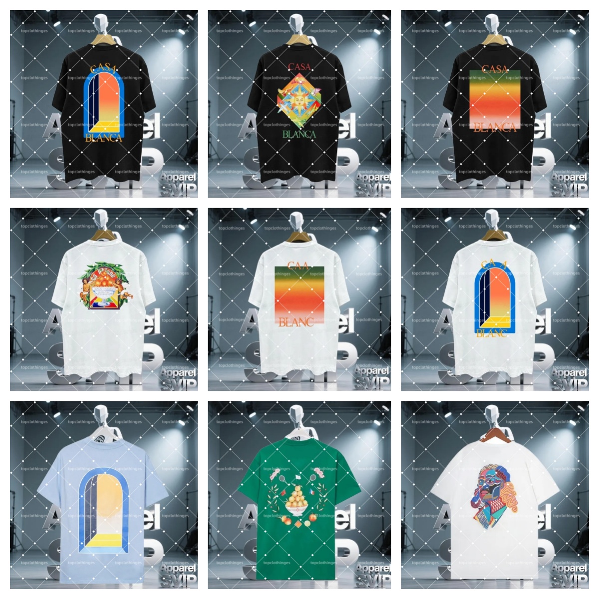 Men's Designer Luxury T-Shirt, 300g High Quality Cotton Tees Summer Round Neck Sweat Absorbing Short Sleeve Designer Tshirts